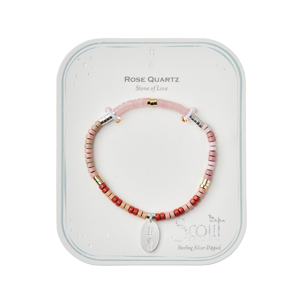 Rose Quartz (Silver) Stone Intention Charm Bracelets Scout Curated Wears Jewelry - Bracelet