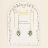 Blue Forget Me Not/Gold Pressed Flower Thread Earrings Scout Curated Wears Jewelry - Earrings