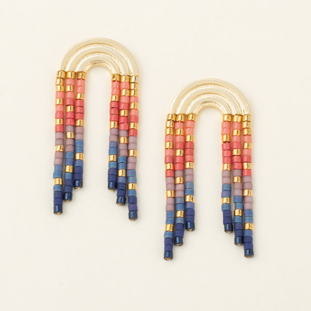 Chromacolor Miyuki Rainbow Fringe Earrings Scout Curated Wears Jewelry - Earrings