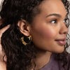 Gold Hummingbird Refined Hoop Earrings Scout Curated Wears Jewelry - Earrings