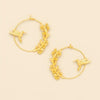 Gold Hummingbird Refined Hoop Earrings Scout Curated Wears Jewelry - Earrings