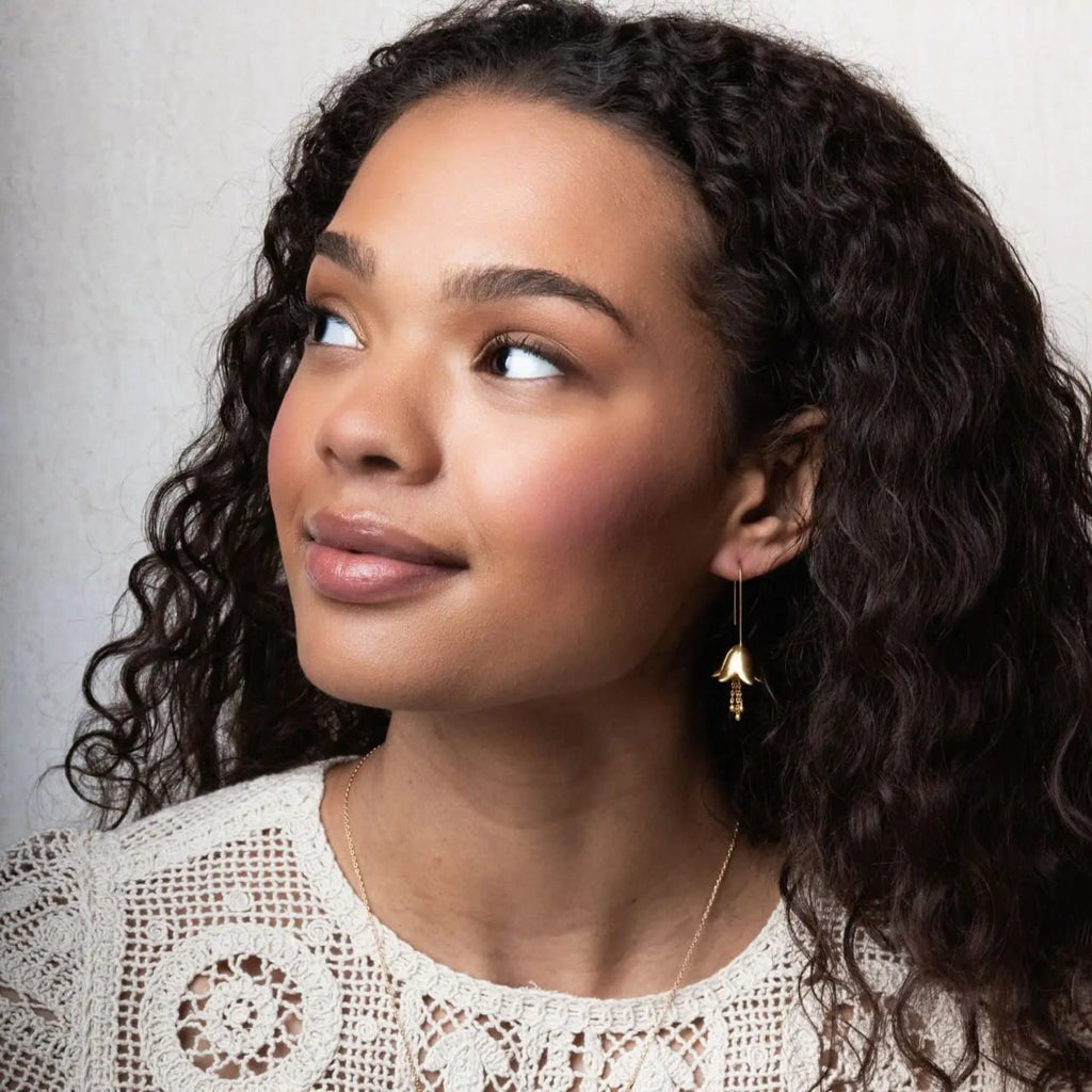 Gold Lily Refined Drop Earrings Scout Curated Wears Jewelry - Earrings