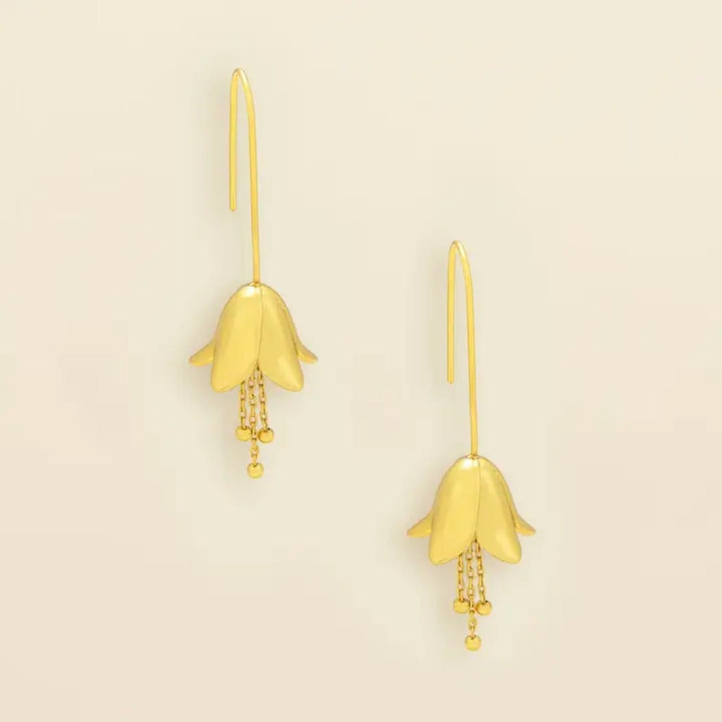 Gold Lily Refined Drop Earrings Scout Curated Wears Jewelry - Earrings