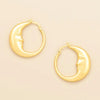 Gold Moon Refined Hoop Earrings Scout Curated Wears Jewelry - Earrings