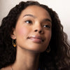 Gold Swallow Refined Hoop Earrings Scout Curated Wears Jewelry - Earrings