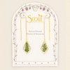Green Bracken Fern/Gold Pressed Flower Thread Earrings Scout Curated Wears Jewelry - Earrings