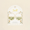 Green Peppergrass/Gold Pressed Flower Hoop Earring - Gold Scout Curated Wears Jewelry - Earrings