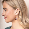 Lavender/Smoke/Gold Refined Glass Organic Threader Earrings Scout Curated Wears Jewelry - Earrings