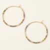 Pewter Multi/Gold Small Miyuki Chromacolor Hoop Earring Scout Curated Wears Jewelry - Earrings