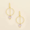 Pink/Gold Refined Glass Drop Earrings Scout Curated Wears Jewelry - Earrings