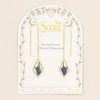 Purple Cornflower/Gold Pressed Flower Thread Earrings Scout Curated Wears Jewelry - Earrings