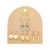 Rose Quartz/Love/Gold Interchangeable Charm Earrings Scout Curated Wears Jewelry - Earrings