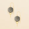 Smoke/Gold Refined Glass Organic Threader Earrings Scout Curated Wears Jewelry - Earrings