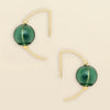Teal/Gold Refined Glass Hoop Earrings Scout Curated Wears Jewelry - Earrings