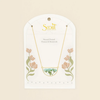 Blue Baby's Breath/Gold Pressed Flower Necklace - Gold Scout Curated Wears Jewelry - Necklaces