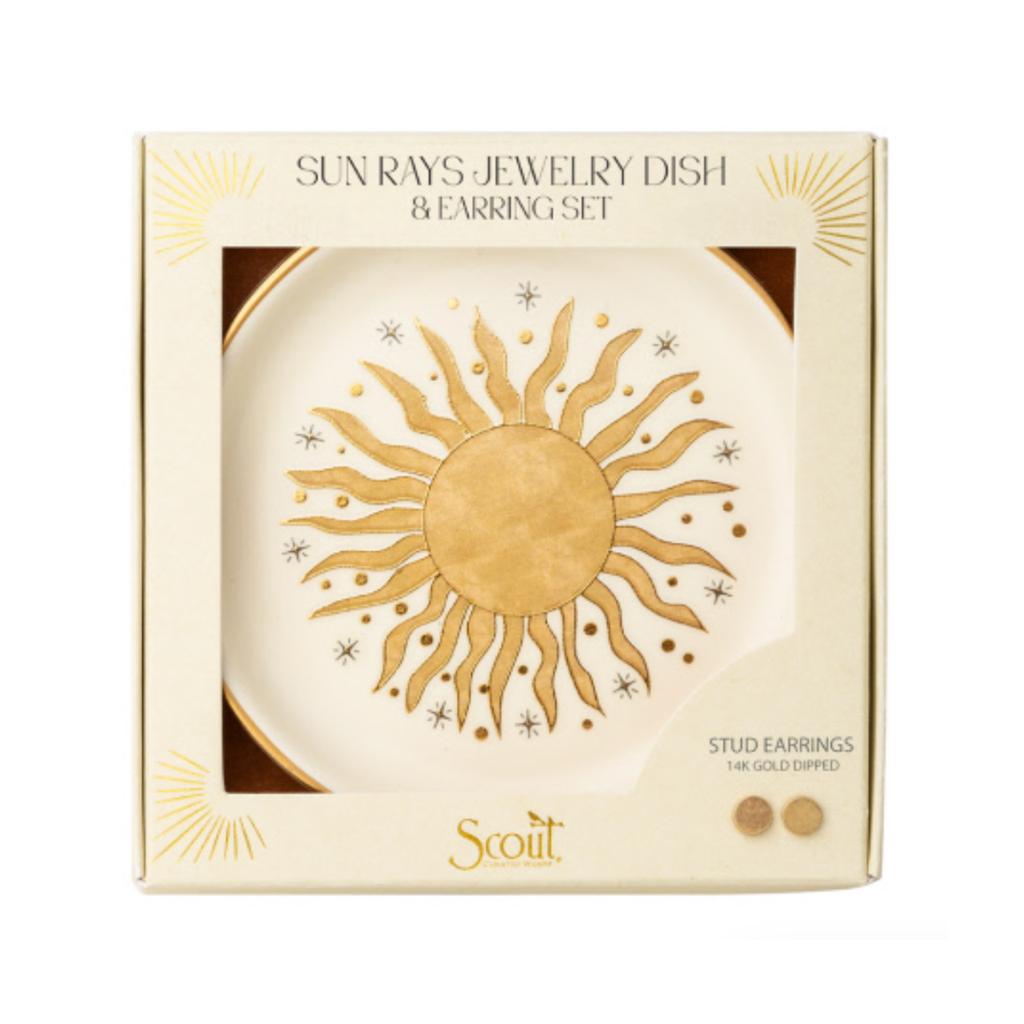 Sun Rays/Cream Jewelry Dish And Stud Earring Set Scout Curated Wears Jewelry