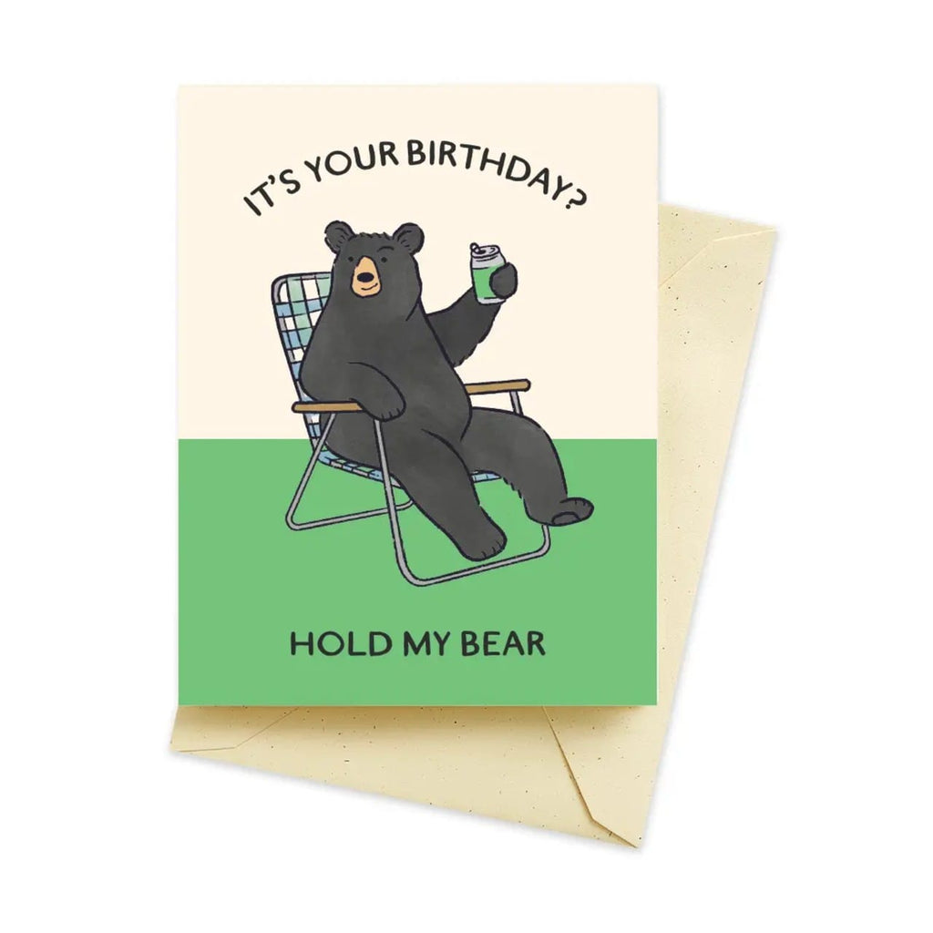 Hold My Bear Birthday Card Seltzer Cards - Birthday