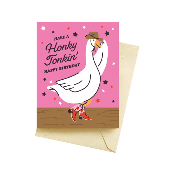 Honky Tonk Goose Birthday Card Seltzer Cards - Birthday