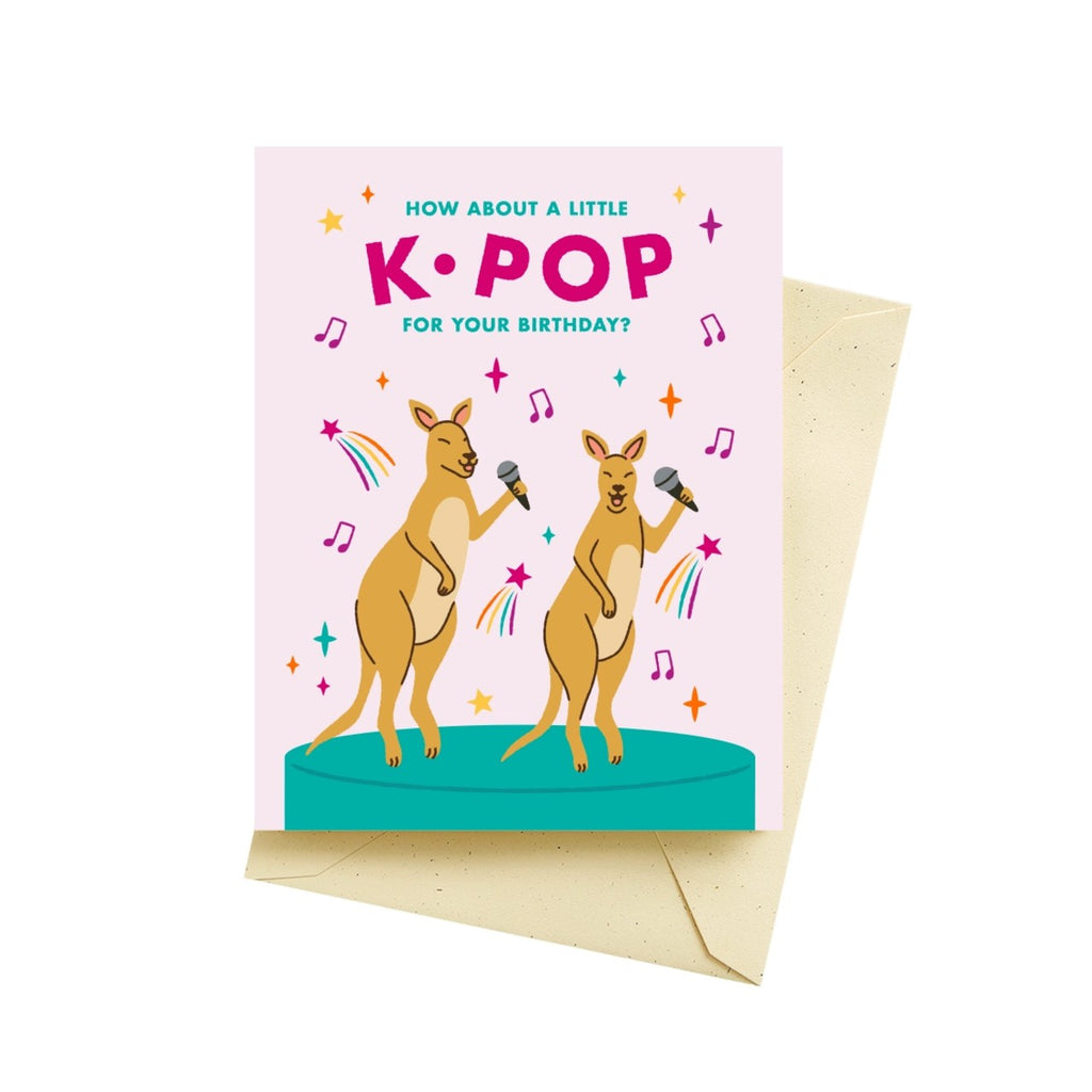 Kpop Kangaroos Birthday Card Seltzer Cards - Birthday