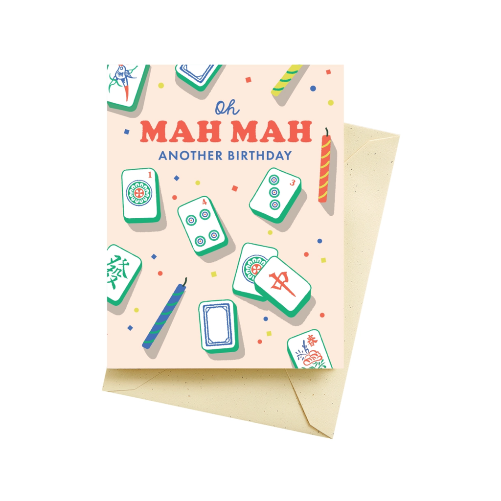 Mah Jong Birthday Card Seltzer Cards - Birthday