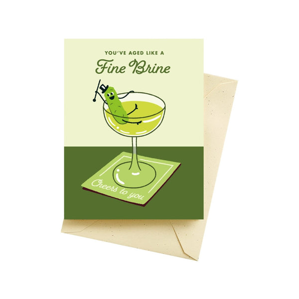 Pickle Martini Birthday Card Seltzer Cards - Birthday