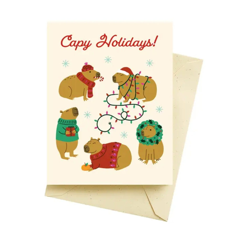 Capy Holidays Christmas Card Seltzer Cards - Holiday - Christmas