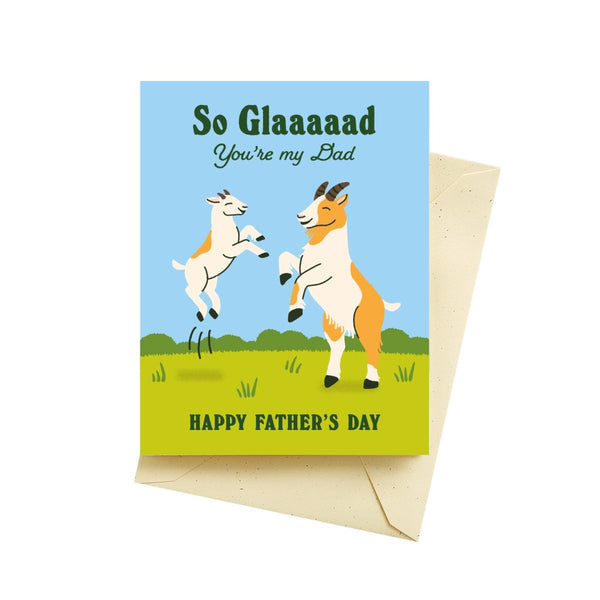Kid Goat Father's Day Card Seltzer Cards - Holiday - Father's Day