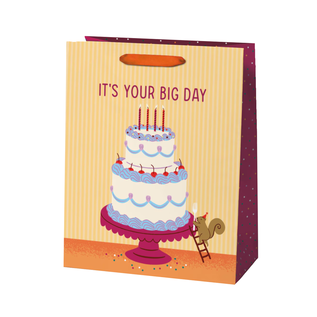 Big Day Cake Gift Bag - Large Seltzer Gift Wrap & Packaging - Gift Bags