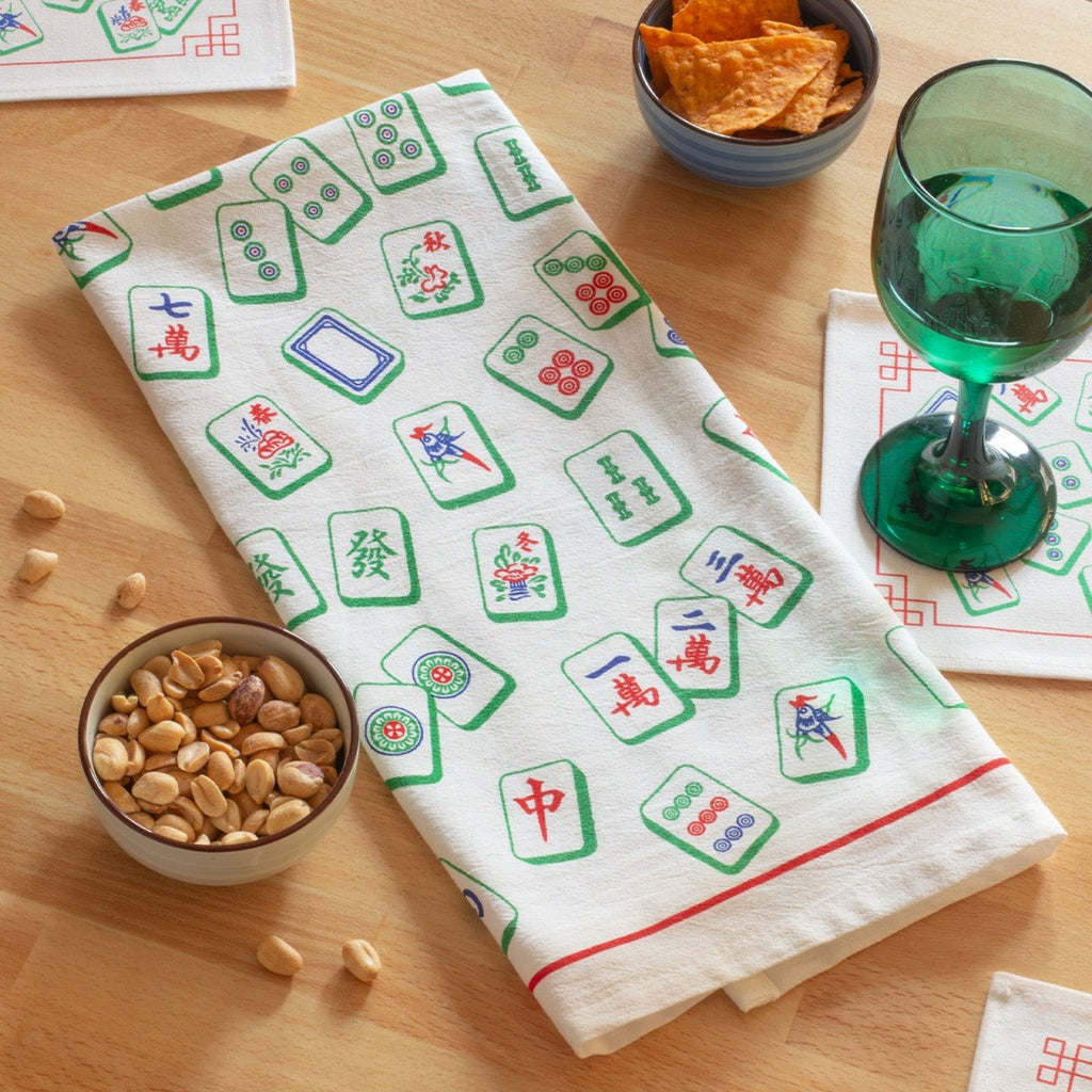 Mah Jong Tiles Tea Towel Seltzer Home - Kitchen & Dining - Kitchen Cloths & Dish Towels