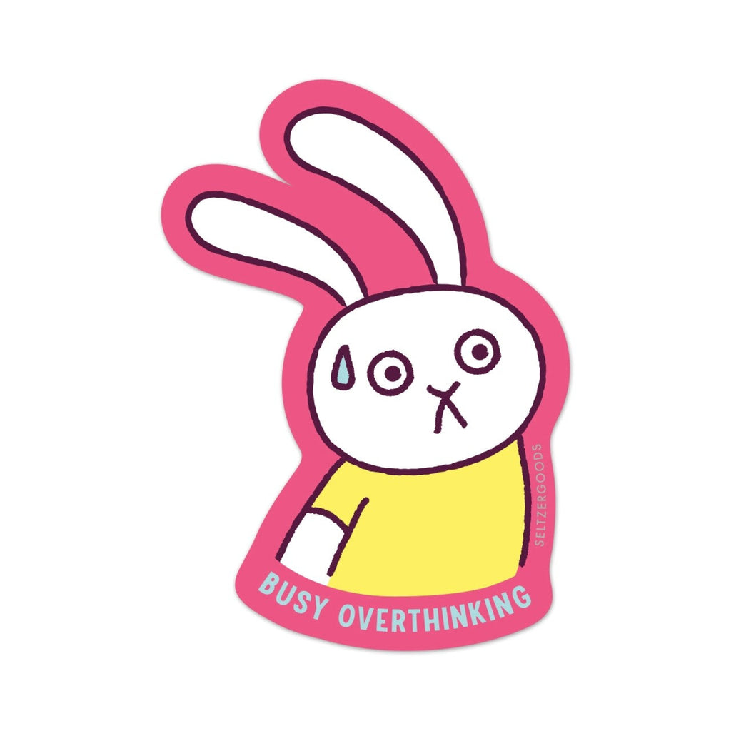 Overthinking Rabbit Sticker Seltzer Impulse - Decorative Stickers