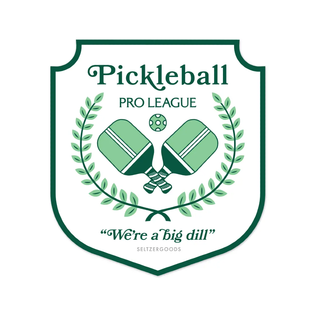 Pickleball Crest Sticker Seltzer Impulse - Decorative Stickers