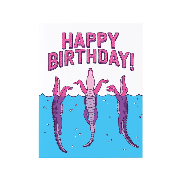 Crocodile Birthday Card Semi Sweet Press! Cards - Birthday