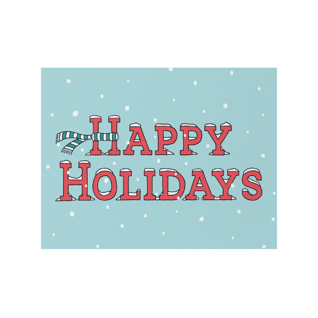 Scarf Holiday Card Semi Sweet Press! Cards - Holiday - Happy Holidays
