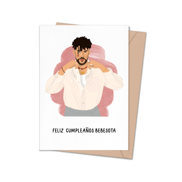 Bad Bunny Feliz Cumpleanos Bebesota Birthday Card Shop Trimmings Cards - Birthday