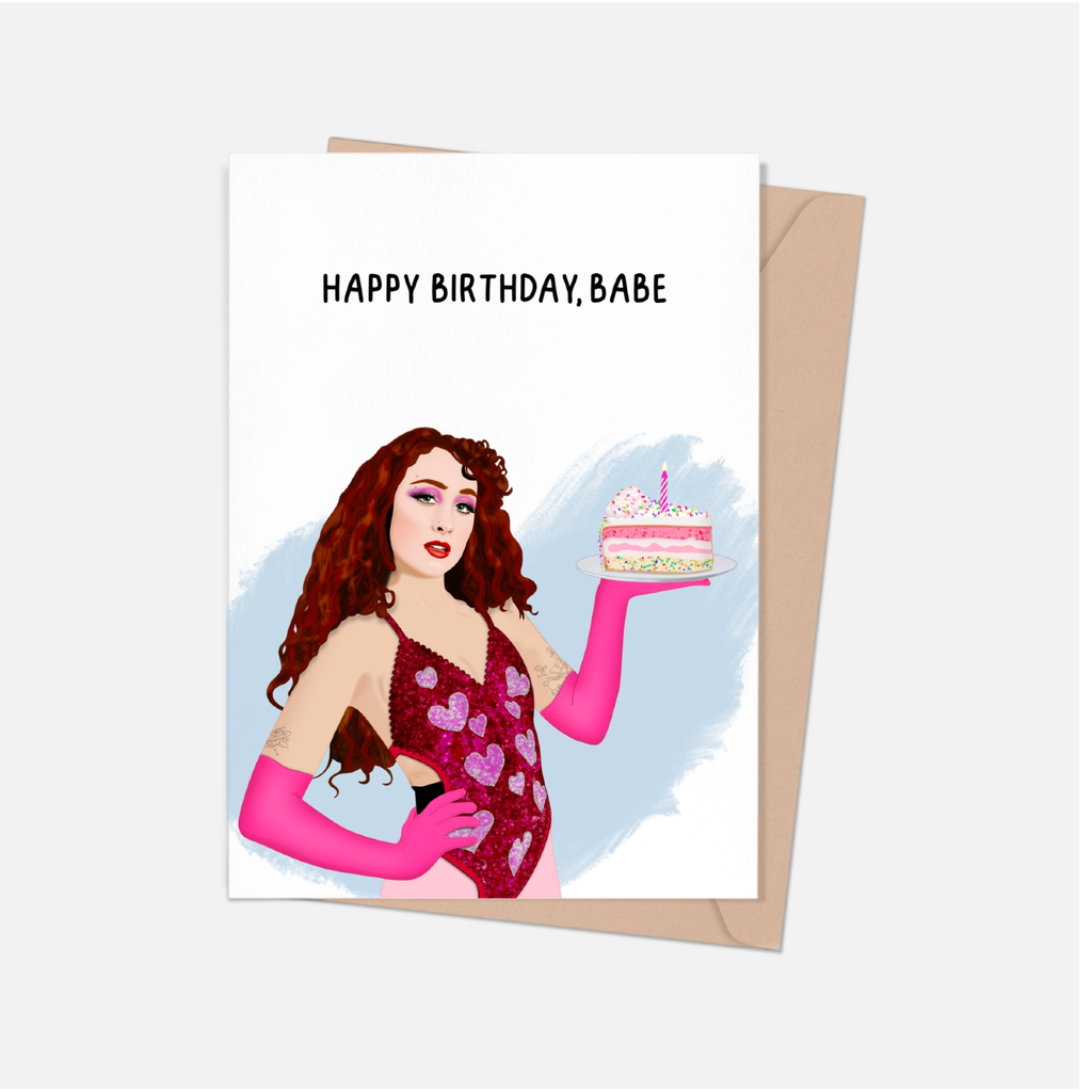 Chappell Roan Happy Birthday Babe Birthday Card Shop Trimmings Cards - Birthday