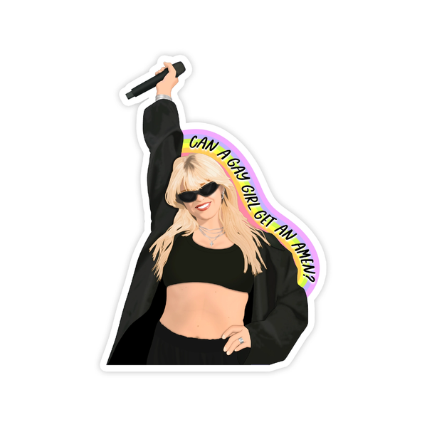 Can A Gay Girl Get An Amen Renee Rapp Pride Sticker Shop Trimmings Impulse - Decorative Stickers