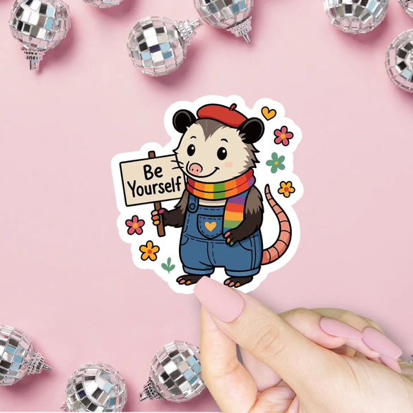 Be Yourself Possum Sticker ShopSourSweetener Impulse - Decorative Stickers