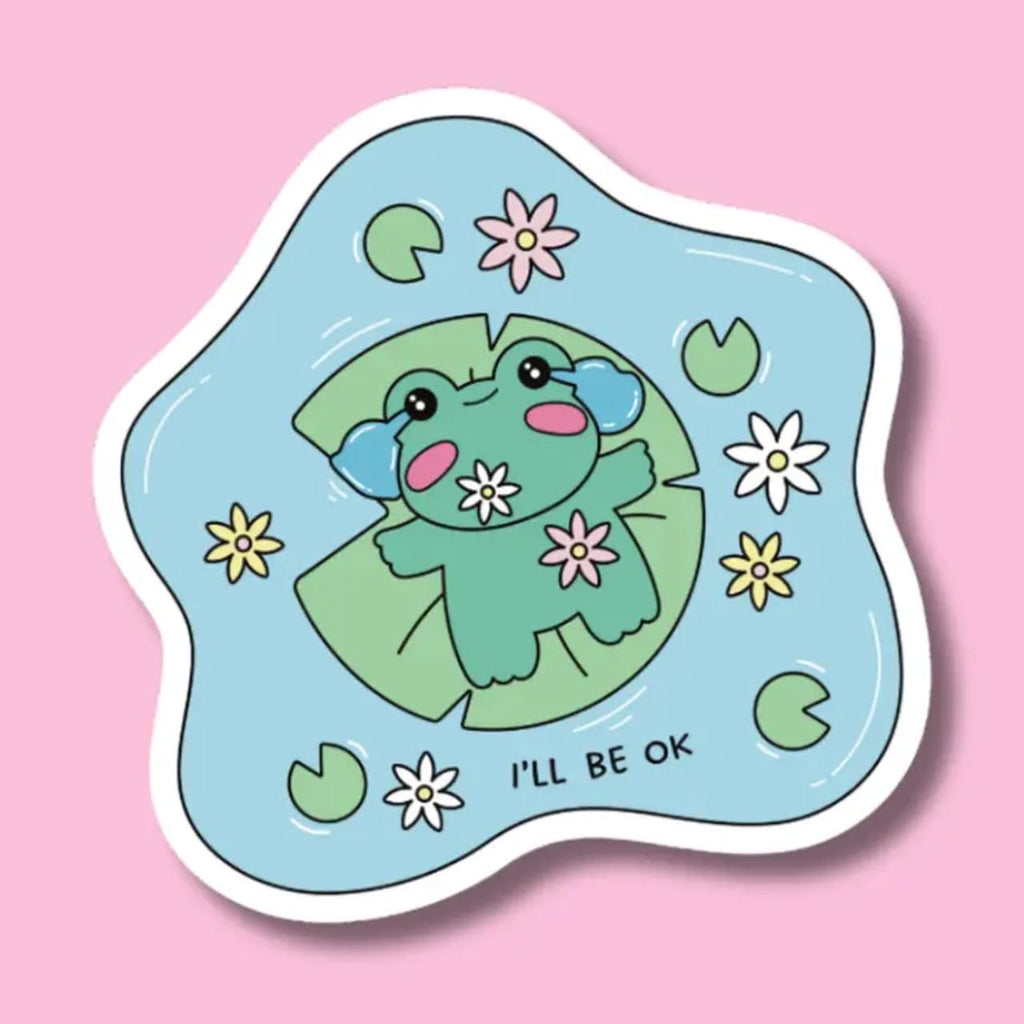 I'll Be Ok Frog Sticker ShopSourSweetener Impulse - Decorative Stickers
