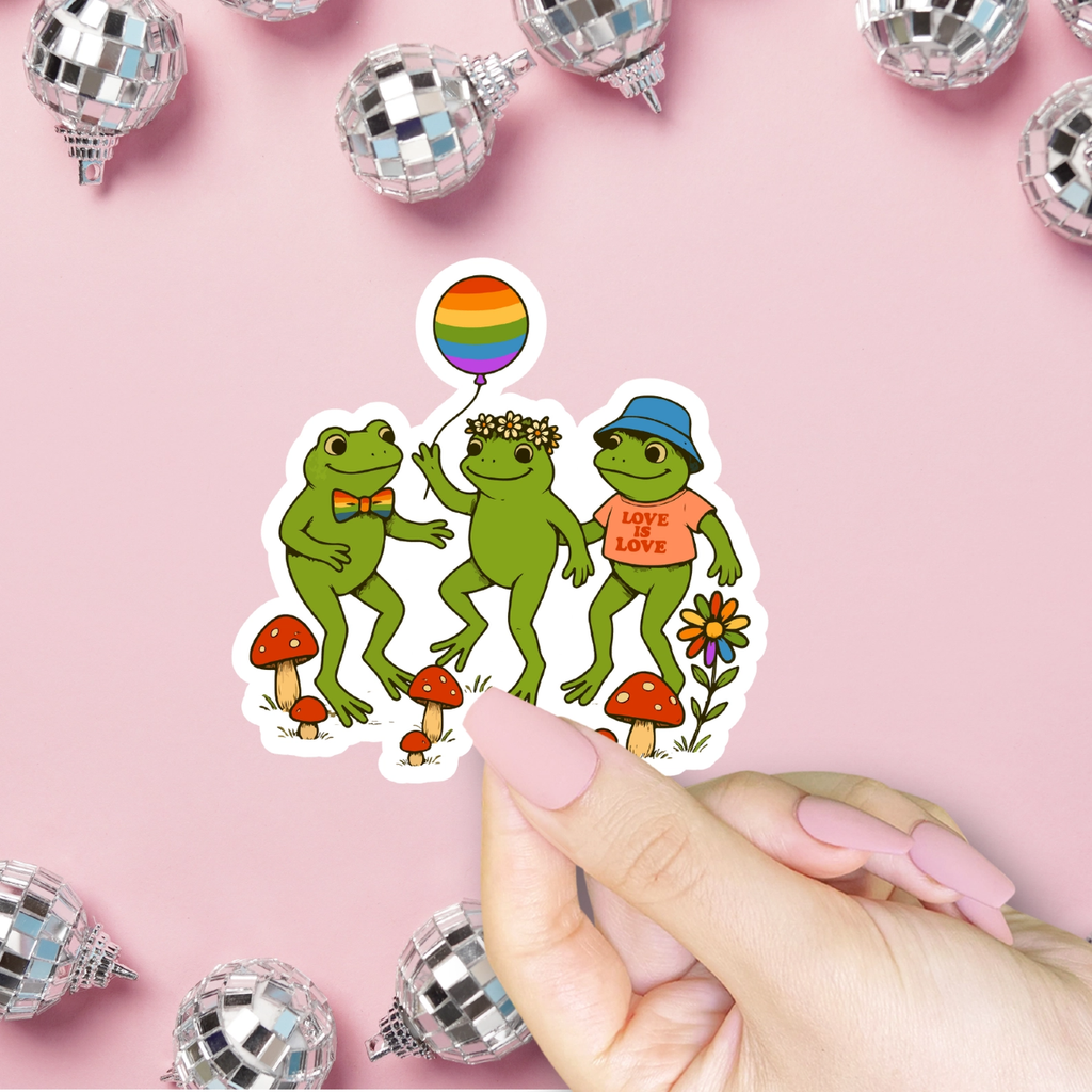 Pride Frogs Sticker ShopSourSweetener Impulse - Decorative Stickers