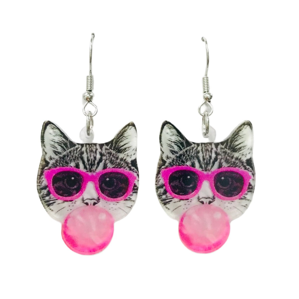 Bubblegum Cat Earrings SimpleNGreat Jewelry - Earrings
