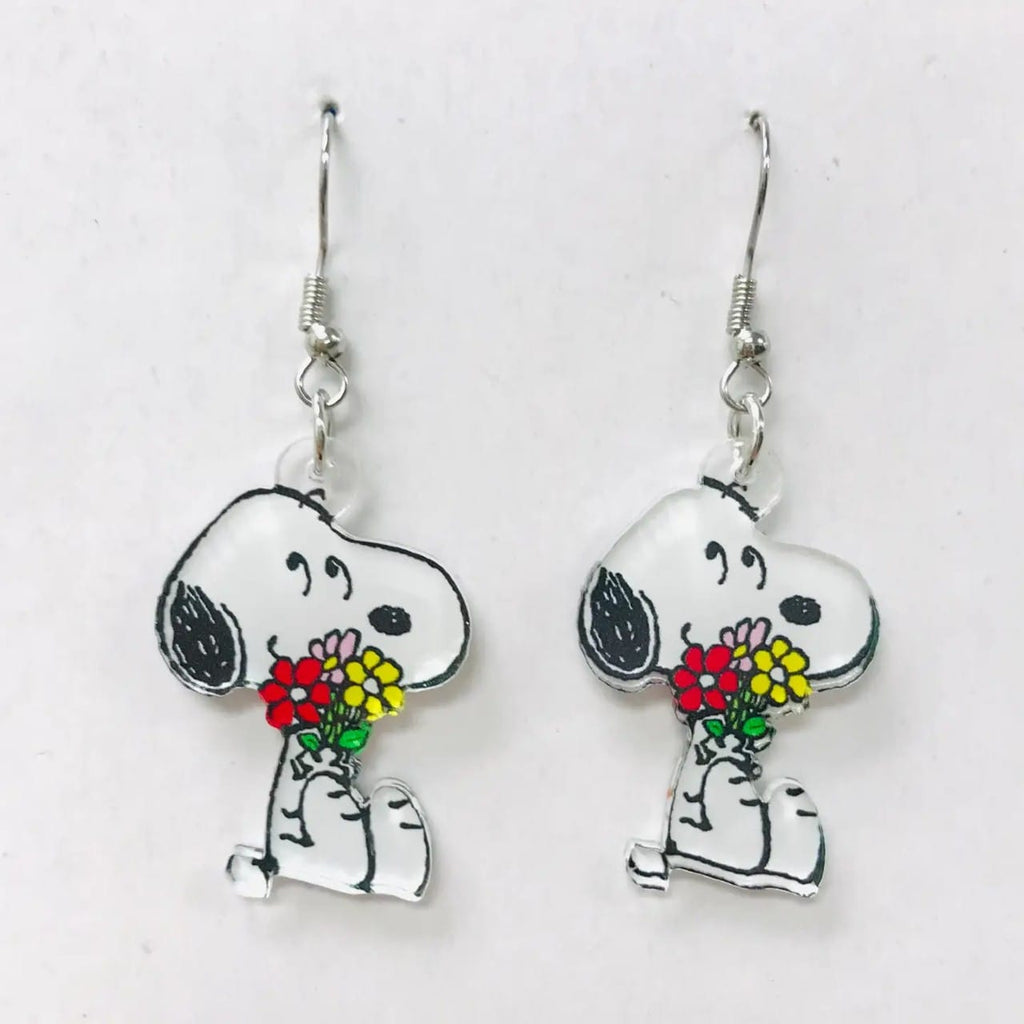 Snoopy With Flower Earrings SimpleNGreat Jewelry - Earrings