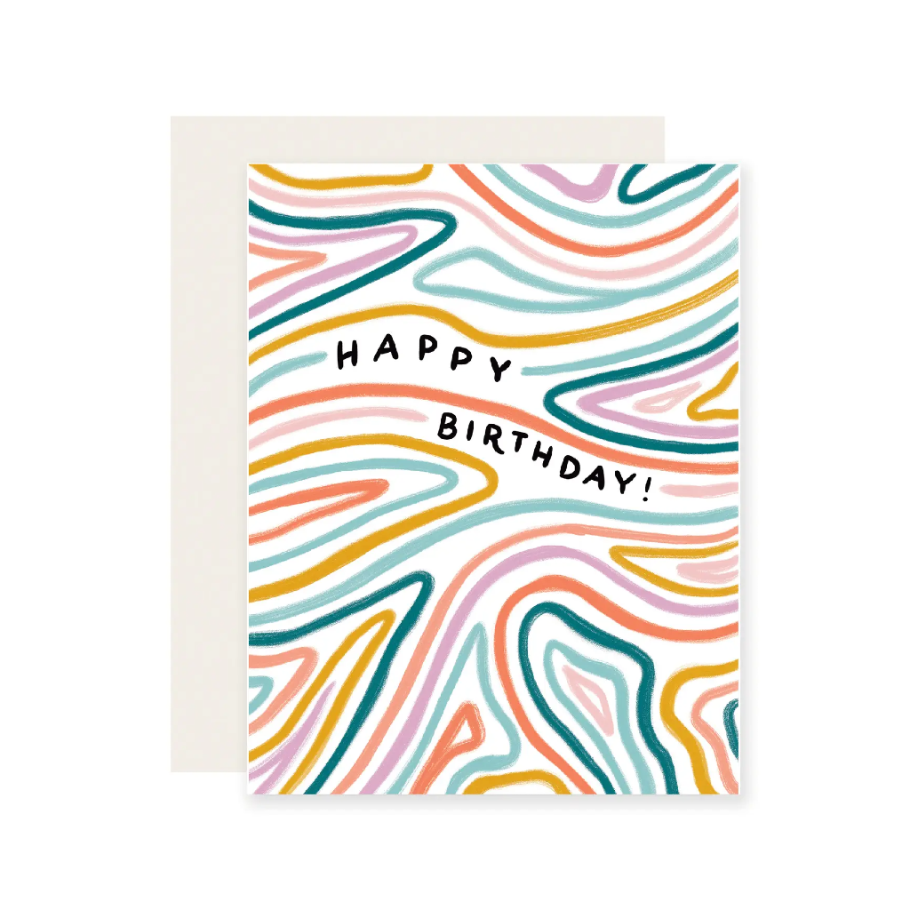 Contour Birthday Card Slightly Stationary Cards - Birthday