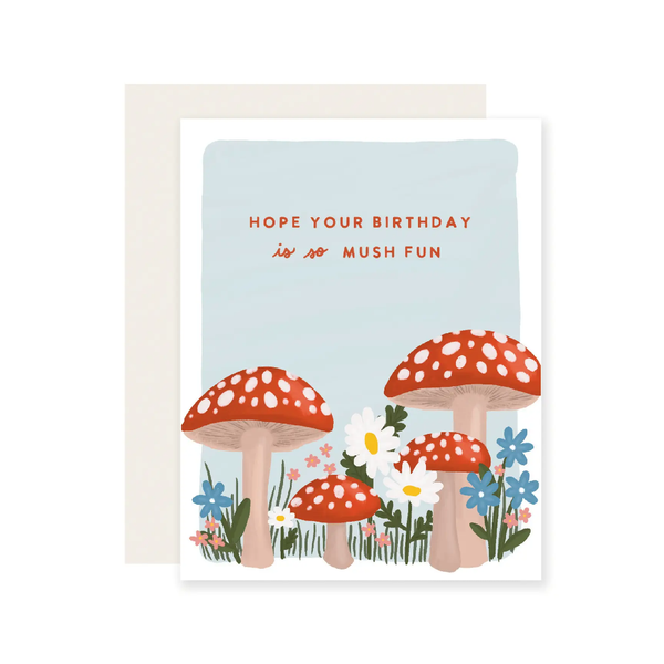 Mushroom Birthday Card Slightly Stationary Cards - Birthday