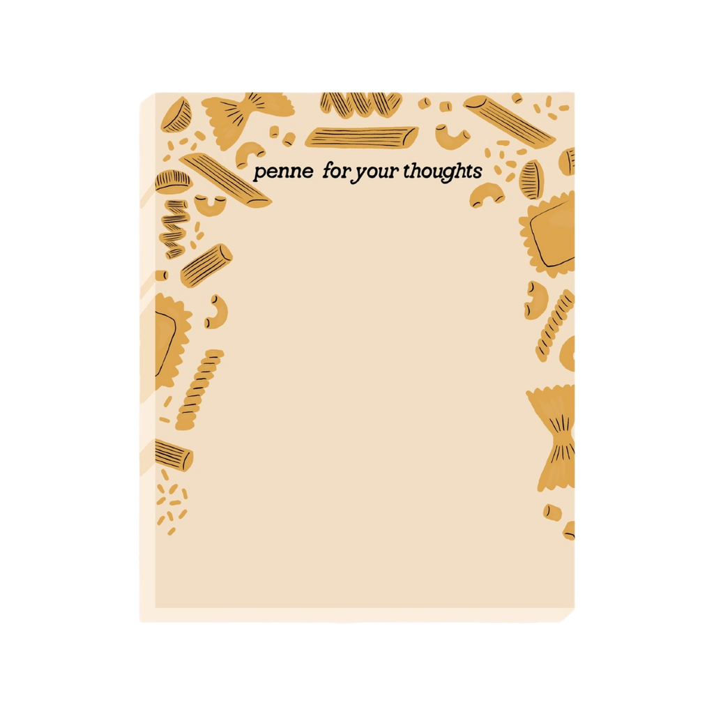 Penne Pasta Notepad Slightly Stationery Books - Blank Notebooks & Journals - Notepads