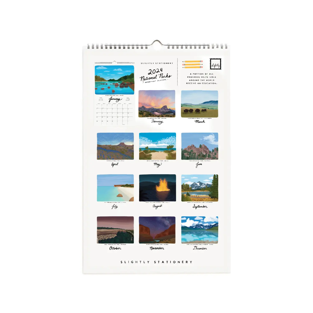 2024 National Parks Appointment Calendar Slightly Stationery Books - Calendars, Organizers & Planners
