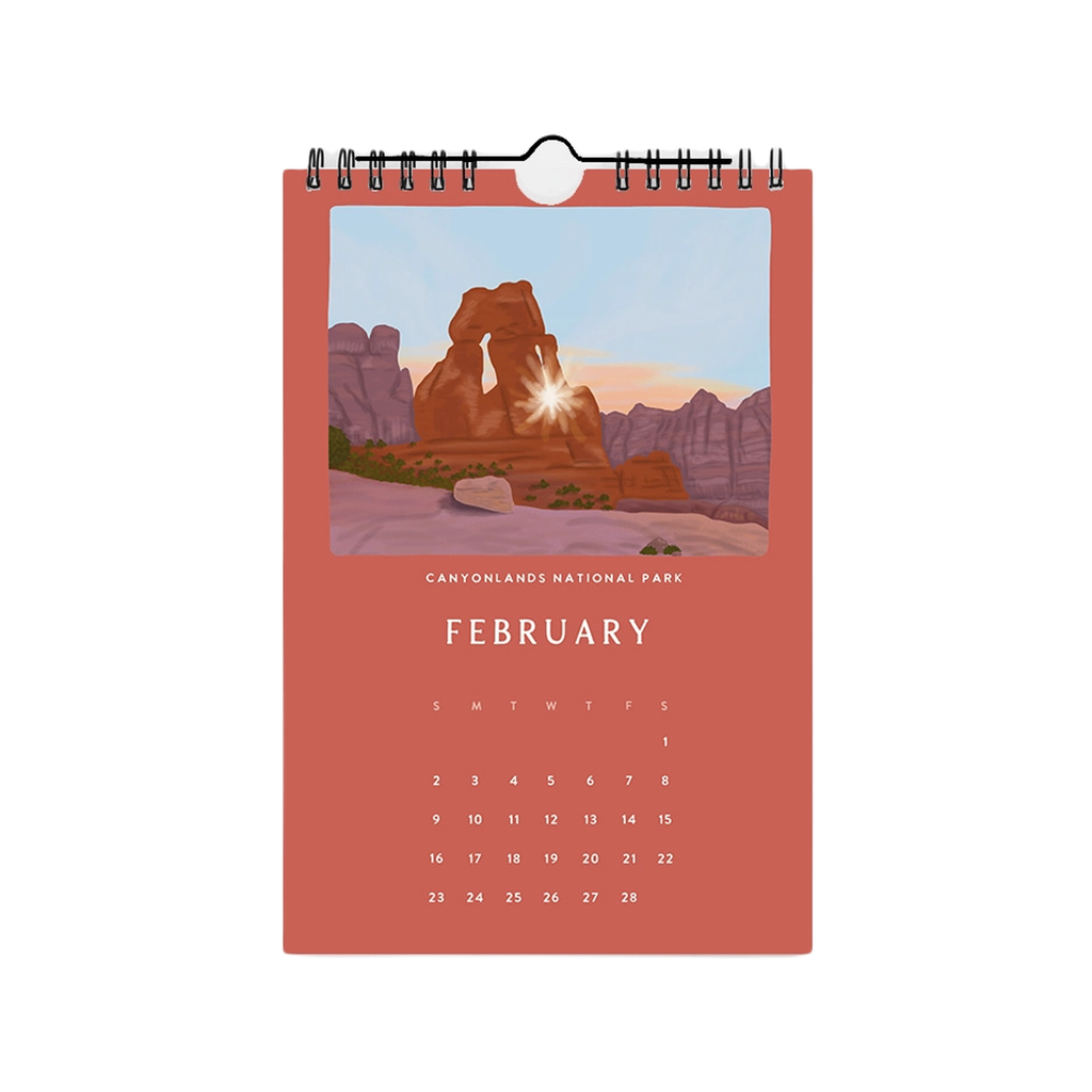 2025 Mini National Parks Wall Calendar Slightly Stationery Books - Calendars, Organizers & Planners