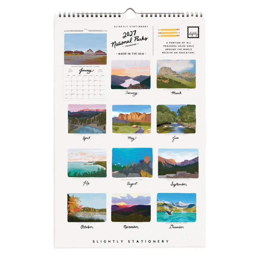 2027 National Parks Appointment Calendar Slightly Stationery Books - Calendars, Organizers & Planners