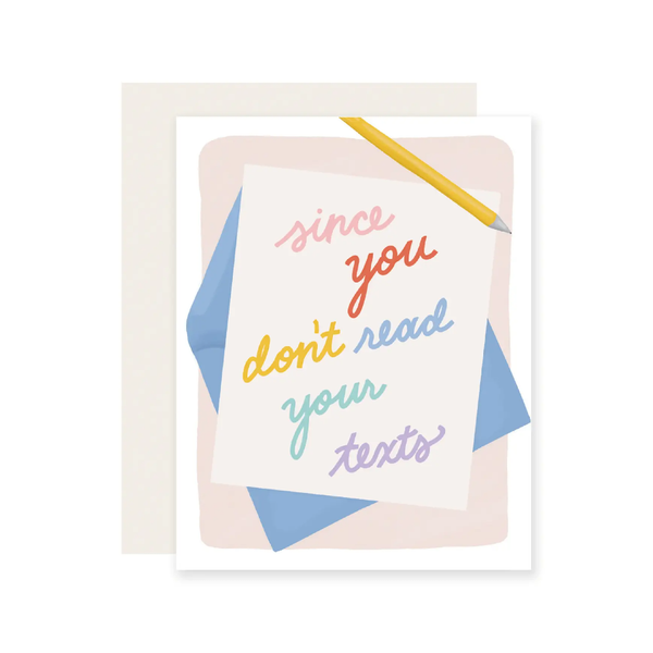 Don't Read Texts Blank Card Slightly Stationery Cards - Any Occasion