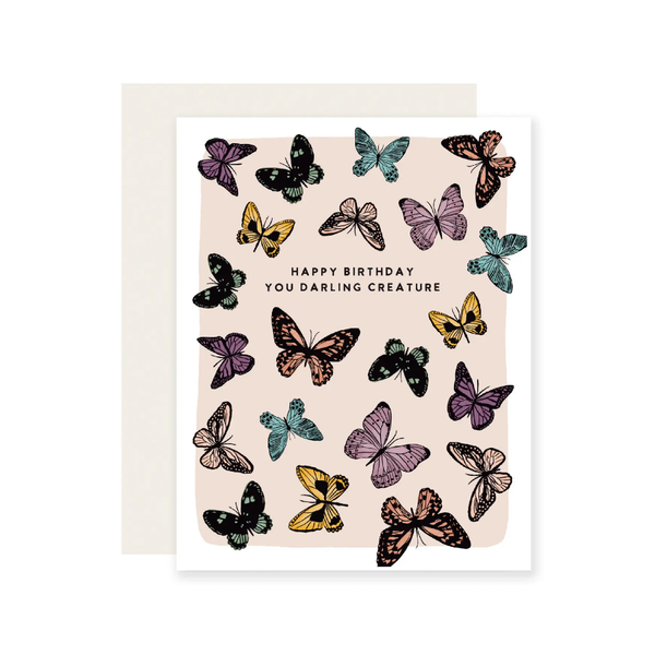 Darling Creature Butterfly Birthday Card Slightly Stationery Cards - Birthday
