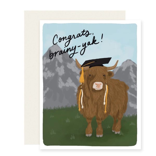 Brainy Yak Graduation Card Slightly Stationery Cards - Graduation
